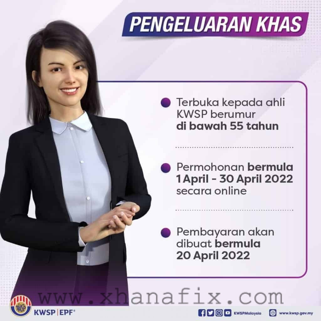 Pengeluaran Khas KWSP RM10,000 April 2022
